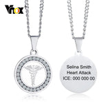 Personalized Medical Necklace, Stainless Steel ID Tag