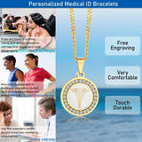 Personalized Medical Necklace, Stainless Steel ID Tag
