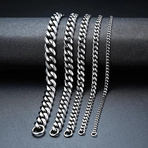 Men's Cuban Chain Necklace Tricolor Hip Hop Rock Style Jewelry
