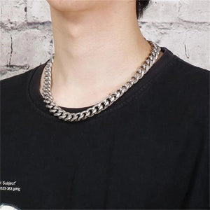 Men's Cuban Chain Necklace Tricolor Hip Hop Rock Style Jewelry
