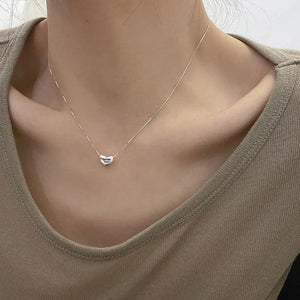 925 Silver Heart Necklace Women Fine Jewelry Wedding Gift