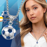 Stainless Steel 3D Soccer Football Basketball Charm Necklace Earrings