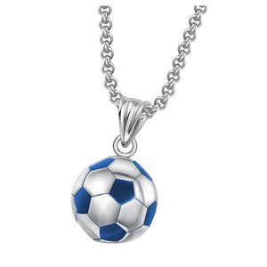 Stainless Steel 3D Soccer Football Basketball Charm Necklace Earrings