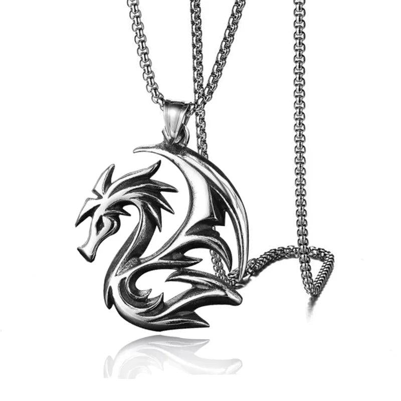 Dragon Necklace Hip Hop Stainless Steel Jewelry for Men