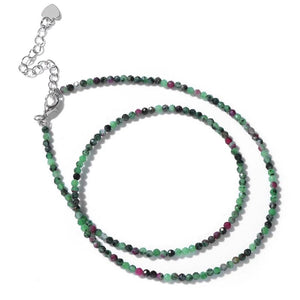 Facted Gem Necklace Women Jewelry Natural Stone Choker Healing