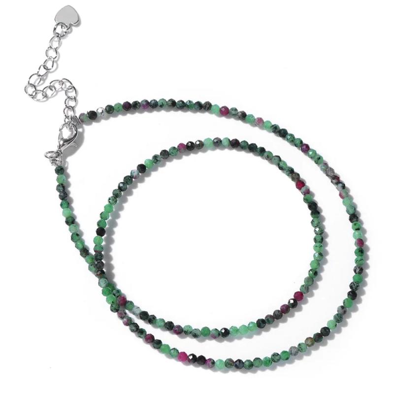 Facted Gem Necklace Women Jewelry Natural Stone Choker Healing