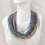 Facted Gem Necklace Women Jewelry Natural Stone Choker Healing