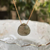 Golden Chain Gem Stone Necklace Small Water Drop Pendant Choker