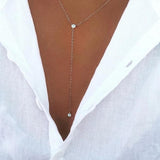 Y CZ SILVER choker necklace women jewelry