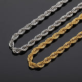 GAVTTVICT Stainless Steel Rope Chain Unisex Choker Collar Necklace