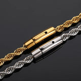 GAVTTVICT Stainless Steel Rope Chain Unisex Choker Collar Necklace