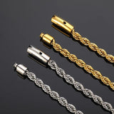 GAVTTVICT Stainless Steel Rope Chain Unisex Choker Collar Necklace