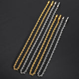 GAVTTVICT Stainless Steel Rope Chain Unisex Choker Collar Necklace