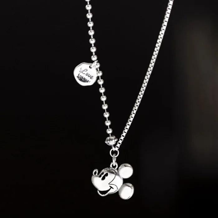 Retro Punk Asymmetrical Mouse Pendant Necklace