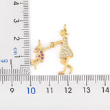 Nidin Plated Mom Daughter Necklace Cubic Zirconia Jewelry