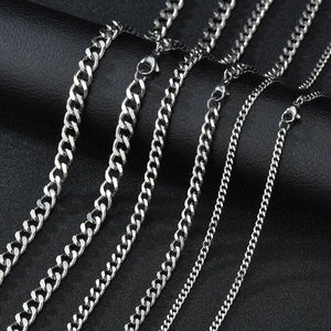Men's Stainless Steel Cuban Link Necklace 3-7mm Choker