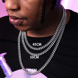 Men's Stainless Steel Cuban Link Necklace 3-7mm Choker