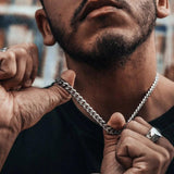 Men's Stainless Steel Cuban Link Necklace 3-7mm Choker