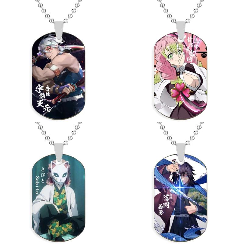 Demon Slayer Tanjirou Nezuko Stainless Necklace Cosplay Pendant