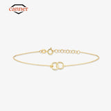 925 Silver Plated Round Hoop Bracelet Chains for Women