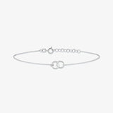 925 Silver Plated Round Hoop Bracelet Chains for Women