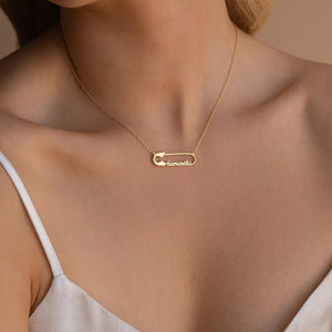 Personalised Name Necklace Paper Clip Cross Pendant Stainless Steel Jewelry