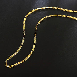 925 Sterling Silver 18K Chain Necklace Wedding Jewelry for Men and Women