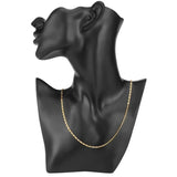 925 Sterling Silver 18K Chain Necklace Wedding Jewelry for Men and Women