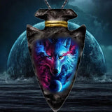 Stainless Steel Wolf Pendant Punk Hip Hop Necklace for Men