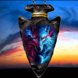 Stainless Steel Wolf Pendant Punk Hip Hop Necklace for Men