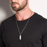 Personalized Bar Necklace, Stainless Steel Pendant, Geometric Gift