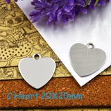 10pcs Stainless Steel Charms for DIY Necklaces
