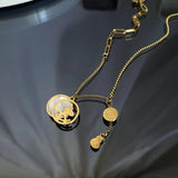 Stainless Steel Horse Dollar Pendant Necklace for Women
