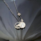 Stainless Steel Horse Dollar Pendant Necklace for Women