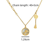Stainless Steel Horse Dollar Pendant Necklace for Women