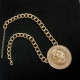 Cuban Link Chains Bar Necklace Lion Head Charms Iced Out Pendant Necklace