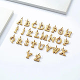 Alphabet Men Pendant Necklace Initial Letter Stainless Steel Clavicle Jewelry