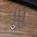 Polygon Men Pendant Necklace Stainless Steel Chain