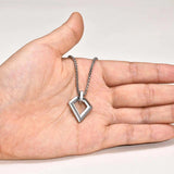 Polygon Men Pendant Necklace Stainless Steel Chain