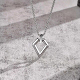 Polygon Men Pendant Necklace Stainless Steel Chain