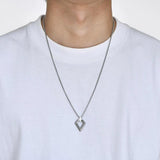 Polygon Men Pendant Necklace Stainless Steel Chain