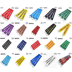 3 PCS Nuclear Launch Key Chain Embroidery Key Fobs