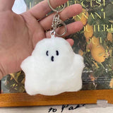Funny Ghost Keychain School Bag Pendant Plush Doll Hanging Accessories