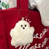 Funny Ghost Keychain School Bag Pendant Plush Doll Hanging Accessories