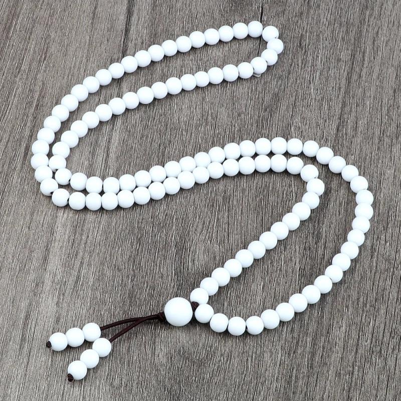 6mm Porcelain Beaded Necklace 108 Japamala Beads Natural Stone Men Bracelet