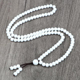 6mm Porcelain Beaded Necklace 108 Japamala Beads Natural Stone Men Bracelet