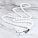 6mm Porcelain Beaded Necklace 108 Japamala Beads Natural Stone Men Bracelet