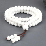 6mm Porcelain Beaded Necklace 108 Japamala Beads Natural Stone Men Bracelet