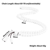 6mm Porcelain Beaded Necklace 108 Japamala Beads Natural Stone Men Bracelet