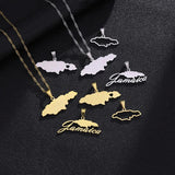 Jamaica Pendant Necklace Jamaican Stainless Steel Wedding Jewelry